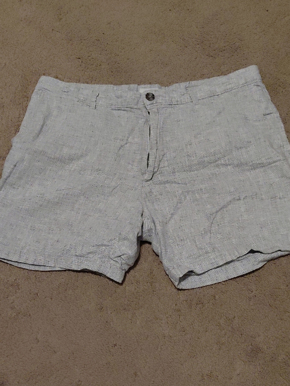 Goodfellow & Co Light Gray Men's Linen-Blend Hybrid Shorts